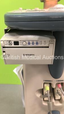 Toshiba Famio 8 SSA-530A Ultrasound Scanner *S/N E2H0826342* **Mfd 01/2008** with 2 x Transducers / Probes (PVQ-641V and PVG375A) and Mitsubishi P93 Printer (Powers Up) - 5