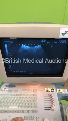 Toshiba Famio 8 SSA-530A Ultrasound Scanner *S/N E2H0826342* **Mfd 01/2008** with 2 x Transducers / Probes (PVQ-641V and PVG375A) and Mitsubishi P93 Printer (Powers Up) - 13