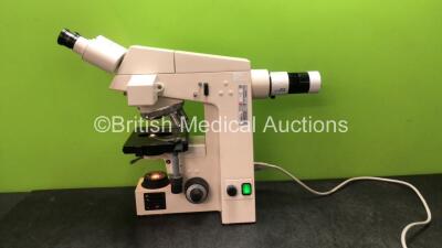 Carl Zeiss Axioskop Microscope with 1 x 100X 1.30 Optic, 1 x 40/0/65 Optic and 1 x 10/0.28 Optic (Powers Up) *SN 451487*