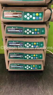 Job Lot Including 3 x Perfusor Space Volumetric Syringe Pumps and 5 x B Braun Infusomat Space Volumetric Infusion Pumps with 1 x Module Rack (All Power Up) *SN 88492, 71830, 272514, 74095, 83408, 83350, 71966, 61271* - 4