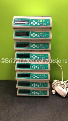 8 x B Braun Infusomat Space Volumetric Infusion Pumps with 3 x AC Power Supplies (All Power Up) *SN 83385, 61382, 83300, 83341, 71845, 83342, 71784, 61044* - 3