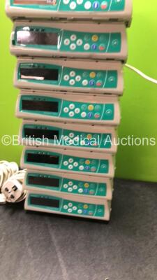 8 x B Braun Infusomat Space Volumetric Infusion Pumps with 3 x AC Power Supplies (All Power Up) *SN 71652, 83303, 83297, 71971, 71767, 83391, 83446, 71967* - 4