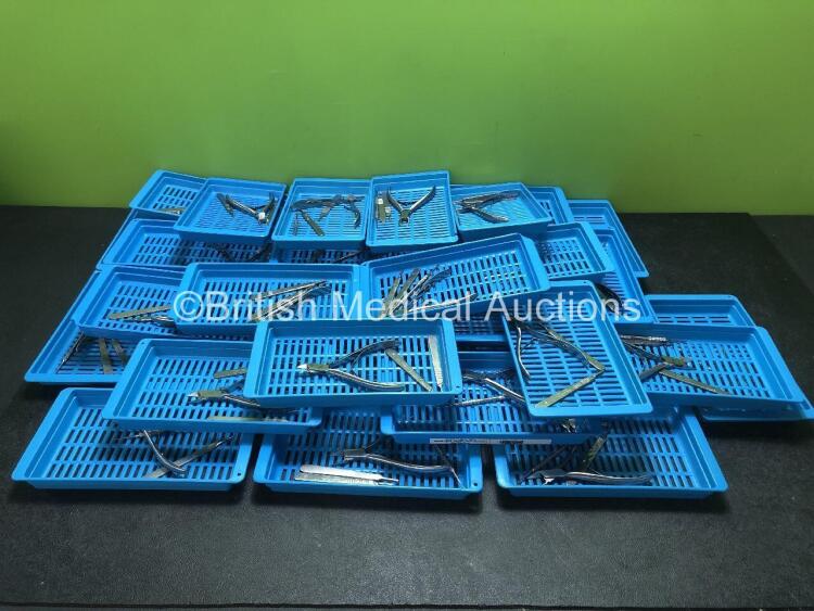 Large Quantity of Various Surgical Instruments with Plastic Trays