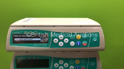 8 x B Braun Infusomat Space Volumetric Infusion Pumps with 3 x AC Power Supplies (All Power Up) *SN 83348, 71883, 61053, 71628, 83258, 61125, 61057, 83444* - 3