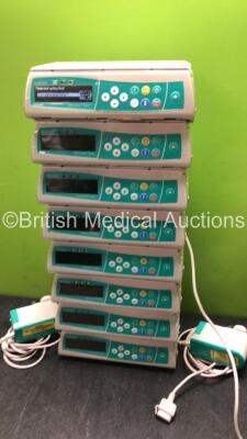 8 x B Braun Infusomat Space Volumetric Infusion Pumps with 3 x AC Power Supplies (All Power Up) *SN 83348, 71883, 61053, 71628, 83258, 61125, 61057, 83444* - 4