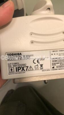 Toshiba Aplio 400 Flat Screen Ultrasound Scanner TUS-A400 *S/N WAB1512021* **Mfd 01/2015 ** Software Version AB_V5.10*R100 with 3 x Transducers / Probes (PVT-375BT *Mfd 03/2010 / PVT-674BT Mfd 04/2018 / and PVT-781VT Mfd 02/2015) (Powers Up) ***IR335*** - 13