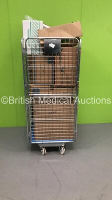 Cage of Mixed Consumables Including Medicines Bags, Leica Activated Charcoal Filters and Omniflush 5ml Syringes (Cage Not Included - Out of Date)