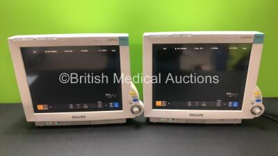 2 x Philips IntelliVue MP70 Anesthesia Patient Monitors *Mfd 2007* (Both Power Up)