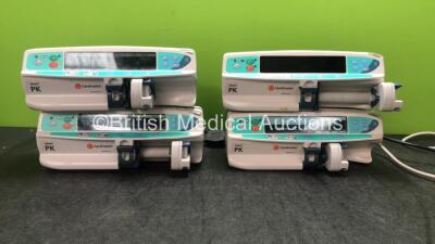 4 x Carefusion Alaris PK Syringe Pumps (All Power Up, 1 with Cracked Casing-See Photo)