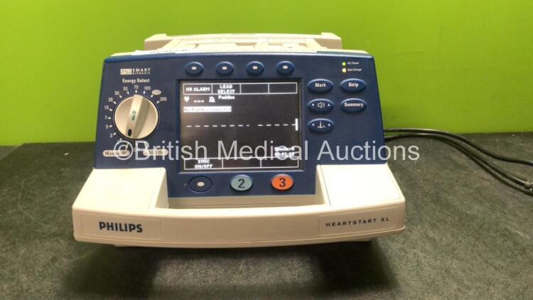 Philips Heartstart XL Smart Biphasic Defibrillator Including ECG and Printer Options (Powers Up) *SN US00336692*