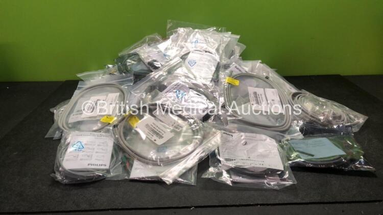 Job Lot of Patient Monitoring Leads Including BP Hoses, Trunk Cables and ECG Lead Sets