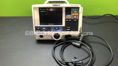 Medtronic Lifepak 20 Defibrillator / Monitor Including ECG and Printer Options with 1 x Paddle Lead *Mfd 2007* (Powers Up) *35269750*