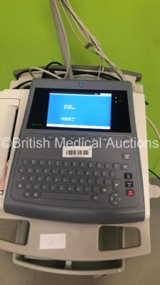 GE MAC 1600 ECG Machine on Stand with 10 Lead ECG Leads (Powers Up) *S/N SDE14500038NA* - 4