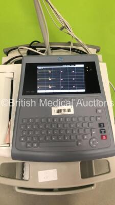 GE MAC 1600 ECG Machine on Stand with 10 Lead ECG Leads (Powers Up) *S/N SDE14500038NA* - 5