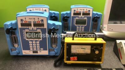 Mixed Lot Including 3 x Alaris SE Pumps, 3 x LSU Batteries, 1 x Mini Monitor Series 900 Unit, 1 x Graseby 3100 Syringe Pump and 1 x GE Monitor *SN 723109020, 723109053, 723109050, 90896, DTN321K2573* - 2