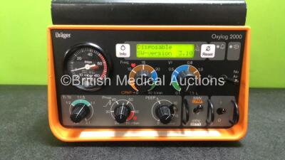 Drager Oxylog 2000 Transport Ventilator Software Version 3.10 *Mfd * *SN 035942, AFPF-0003* - 2