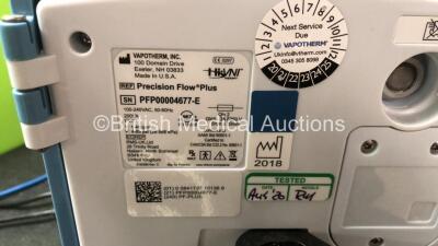 3 x Vapotherm Precision Flow Heater Humidifier Units with Hoses (All Power Up) *SN 116976, 116977, 116978, PFP00004684-E, PFP00004689-E, PFP00004677-E* - 3