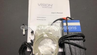 2 x Vision Sciences Stroboscopy STR-5000 Endoscopy Systems (Both Power Up) with 1 x Foot Pedal and User Manual - 3