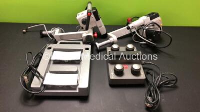 2 x KAPS Microscope Attachments with 2 x KAPS Footswitches