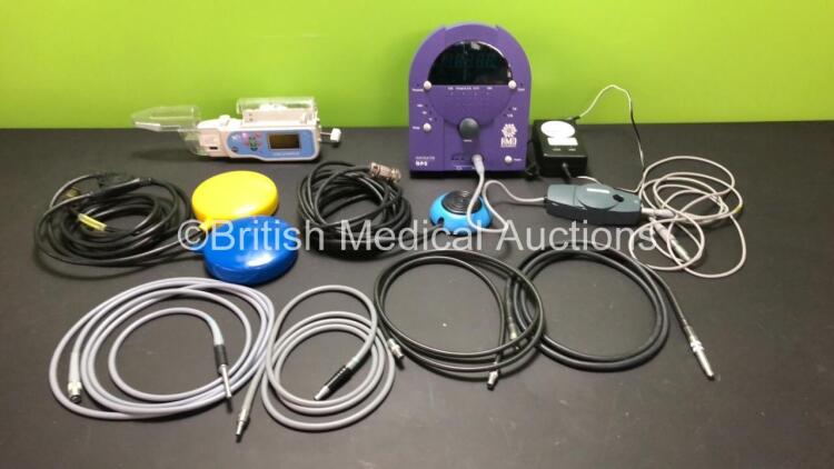 Mixed Lot Including 1 x CME TPCA Infusion Pump (Broken Lock) 4 x Light Source Cables, 2 x Electrosurgical Footswitches and 1 x RMD Navigator GPS System with Accessories *201107004 - NA*