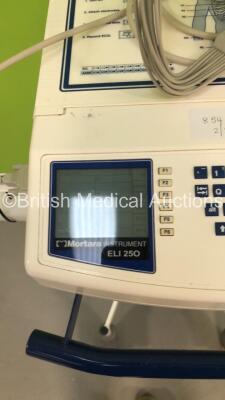 Mortara Instruments ELI 250 ECG Machine on Stand with 10 Lead ECG Lead (Powers Up) - 3