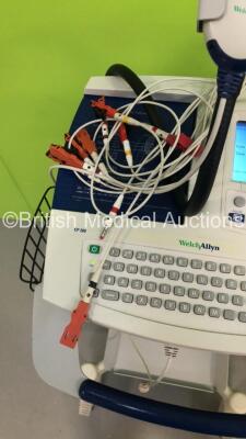 Welch Allyn CP200 ECG Machine on Stand with 10 Lead ECG Leads (Powers Up) *S/N 20007540* - 4