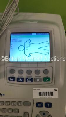 Welch Allyn CP200 ECG Machine on Stand with 10 Lead ECG Leads (Powers Up) *S/N 20007540* - 6