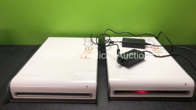 2 x Fire CR+ Veterinary-20 CR Scanners with 1 x AC Power Supply (Both Power Up)