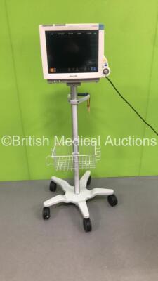 Philips IntelliVue MP70 Patient Monitor on Stand (Powers Up) *S/N DE61754183*
