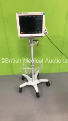 Philips IntelliVue MP70 Patient Monitor on Stand (Powers Up) *S/N DE61754183* - 2