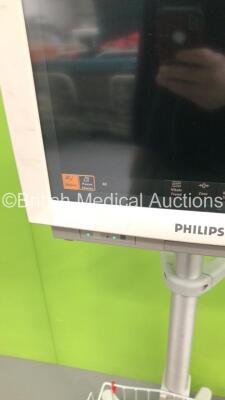 Philips IntelliVue MP70 Patient Monitor on Stand (Powers Up) *S/N DE61754183* - 5