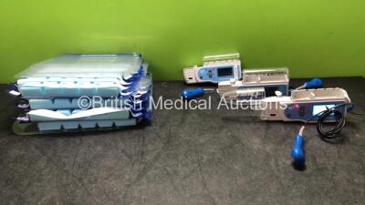 Mixed Lot Including 15 x Face Shields, 3 x CME Ref 400-339S Syringe Pumps with 3 x Triggers and 1 x AC Power Supply (All Power Up)