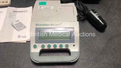 Mixed Lot Including 1 x Laerdal Heartsim 200 Rhythm Simulator with 2 x Operation Manuals in Carry Bag (Powers Up) 1 x Verathon BVI 3000 Bladder Scanner Unit with 1 x Battery and 1 x Transducer / Probe In Carry Case (Powers Up) *SN 07136853, 5299* - 3
