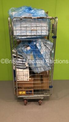 Cage of Mixed Consumables Including Purple Surgical Monopolar LapClinch, Covidien EndoClip II Auto Suture 10mm and Elemental Healthcare Laparoscopic Cholecystectomy Kits (Cage Not Included - Out of Date)