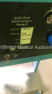 Pfizer Valleylab Force 2-8PCH Electrosurgical Generator on Stand (Powers Up) *S/N F4A23704T* - 8