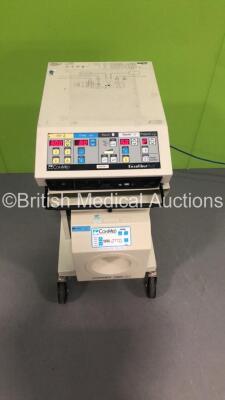 ConMed Aspen Surgical Systems Aspen Excalibur PLUS PC Electrosurgical Unit Model 60-6290-240 on Stand with ConMed 1000 SES Smoke Evacuator (Powers Up) *S/N 00CGE098* - 2