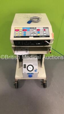 ConMed Aspen Surgical Systems Aspen Excalibur PLUS PC Electrosurgical Unit Model 60-6290-240 on Stand with System 500 Medical Suction Unit (Powers Up) *S/N 98GGE068**