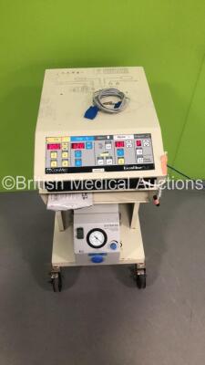 ConMed Aspen Surgical Systems Aspen Excalibur PLUS PC Electrosurgical Unit Model 60-6290-240 on Stand with System 500 Medical Suction Unit (Powers Up) *S/N 98GGE068** - 2