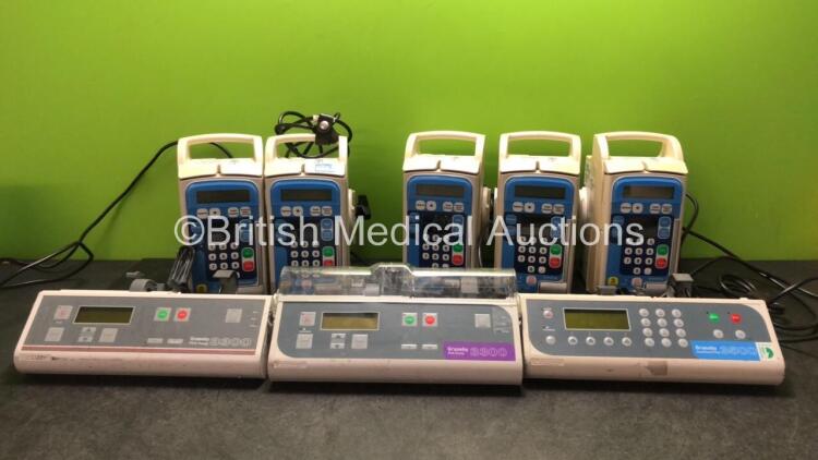 Job Lot of Pumps Including 5 x Graseby 500 Modular Infusion Pumps (All Power Up) 1 x Graseby 3000 PCA Pump (Powers Up) 1 x Graseby 3300 PCA Pump (Powers Up) 1 x Graseby 5000 Anesthesia Pump (Powers Up) *SN 100811200608, 100815200608, 1006722006, 300113460