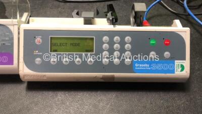 Job Lot of Pumps Including 5 x Graseby 500 Modular Infusion Pumps (All Power Up) 1 x Graseby 3000 PCA Pump (Powers Up) 1 x Graseby 3300 PCA Pump (Powers Up) 1 x Graseby 5000 Anesthesia Pump (Powers Up) *SN 100811200608, 100815200608, 1006722006, 300113460 - 5