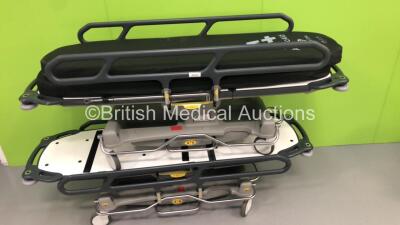 2 x Anetic Aid QA3 Hydraulic Patient Couches with Mattresses (Hydraulics Tested Working)