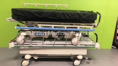 1 x Stryker Transport Patient Trolley with Mattress and 1 x Hill-Rom Transtar Hydraulic Patient Trolley with Mattress