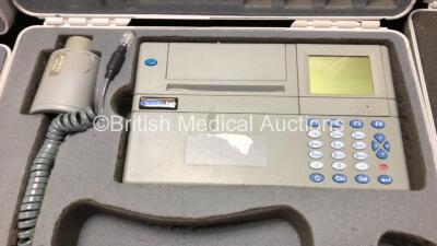 Mixed Lot Including 3 x Microlab Spirometers in Cases, 2 x Omron Intellisense BP Monitors and 1 x Respironics Nebuliser - 3