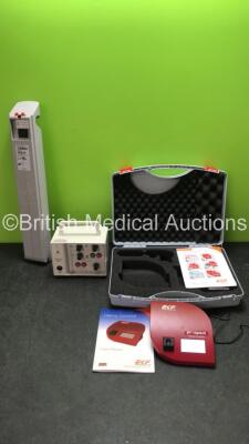 Mixed Lot Including 1 x Arjo Huntleigh Ref NDA0100-20 Battery *Untested* 1 x APC Medical Model 4170 Bedside Monitor, 1 x EKF Hemo Control Hemoglobin Measuring System with 1 x AC Power Supply (Powers Up) *SN 1647, 608, 3040160032*