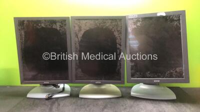 3 x Barco Monitors (All Untested with Damage-See Photos)