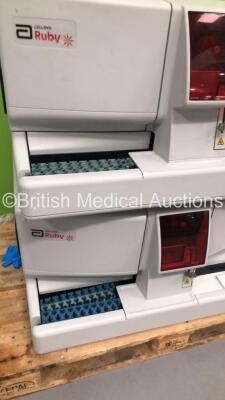 2 x Abbott Cell-Dyn Ruby Hematology Analyzers (Both Power Up) *S/N 86982 / AE49041* - 2