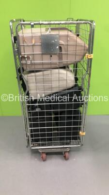 Cage of 10 Oxygen Concentrators Including 6 x AirSep VisionAire 3, 3 x Invacare Perfecto 2 and 1 x DeVilbiss (Cage Not Included)