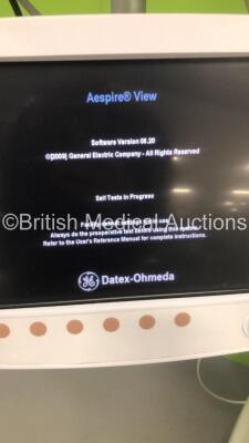Datex-Ohmeda Aespire View Anaesthesia Machine Software Version 06.20 with Datex-Ohmeda Anaesthesia Monitor, Datex-Ohmeda Module Rack with E-PRESTN Multi Parameter Module with SPO2, T1-2, P1-2, NIBP and ECG Options, E-CAiOV Gas Module with Spirometry Optio - 7
