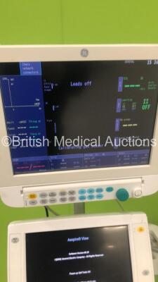 Datex-Ohmeda Aespire View Anaesthesia Machine Software Version 06.20 with Datex-Ohmeda Anaesthesia Monitor, Datex-Ohmeda Module Rack with E-PRESTN Multi Parameter Module with SPO2, T1-2, P1-2, NIBP and ECG Options, E-CAiOV Gas Module with Spirometry Optio - 8