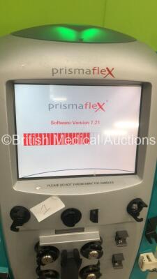 Gambro Prismaflex Dialysis Machine Software Version 7.21 with Hoses - Running Hours 24371 (Powers Up) - 4